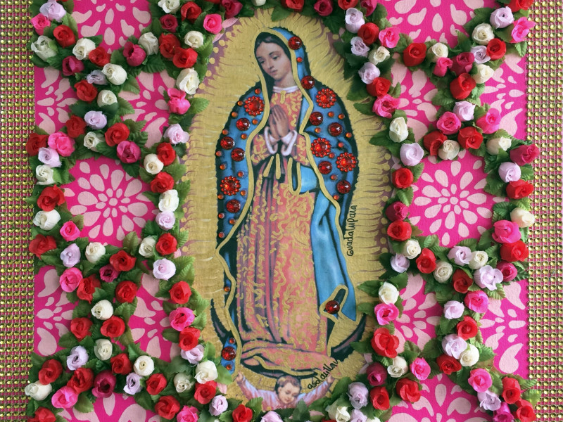 Guadalupana de flores